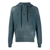 Off-White FW20 Fade Applique Hooded Sweater Green OMBB034F20FAB0014010