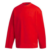 Men's Y-3 Outdoor Sports Round Neck Loose Long Sleeves Red FN3368