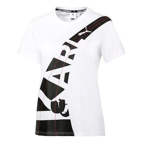 (WMNS) PUMA FENDI Crossover Short Sleeve White 595565-02