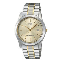 CASIO Waterproof Stainless Steel Strap Mens WhiteGold Analog MTP-1141G-9A2021