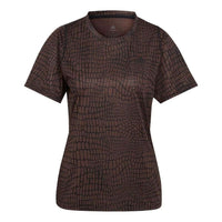 (WMNS) adidas Run Icons Crocodile Print Running T-Shirt Asia Sizing 'Black' HN0676
