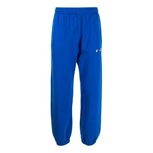Off-White SS21 Stripe Bundle Feet Sports Long Pants Loose Fit Blue OMCH029S21FLE0024501
