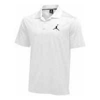 Air Jordan Jumpman Black Flying Man Logo Short Sleeve polo White 865856-100