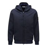 STONE ISLAND Waffen Patch Soft Shell Hooded Zip-Up Jacket 'Navy' 7915Q0122-V0020