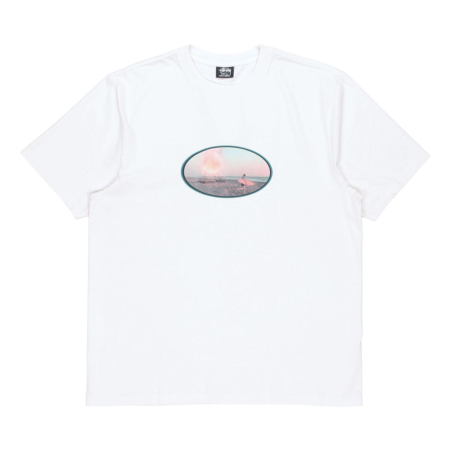 Stussy Unisex Gun Crush Printing Round-neck White 3903742