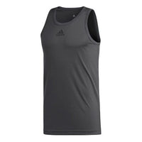 Men's adidas Logo Basketball Sports Gray Vest CZ1452