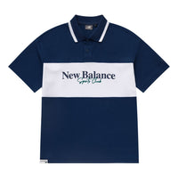 New Balance Polo T-Shirt Asia Sizing 'Blue White' 5FD24203-NV