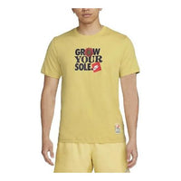 Men's Nike Alphabet Printing Round Neck Pullover Short Sleeve Green T-Shirt DQ1038-304