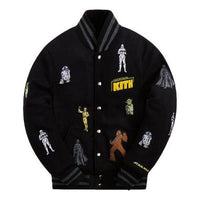 KITH x STAR WARS For Golden Bear Varsity Jacket 'Black' KHM010060-001