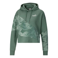 (WMNS) PUMA Power Marbleised Hoodie 'Green' 677205-44