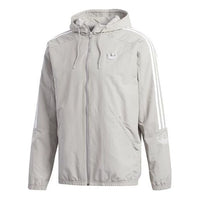 adidas originals Solid Color Sports Jacket Gray ED4689