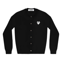 (WMNS) COMME des GARCONS PLAY Cardigan White heart 'Black' AZ-N061-051-1