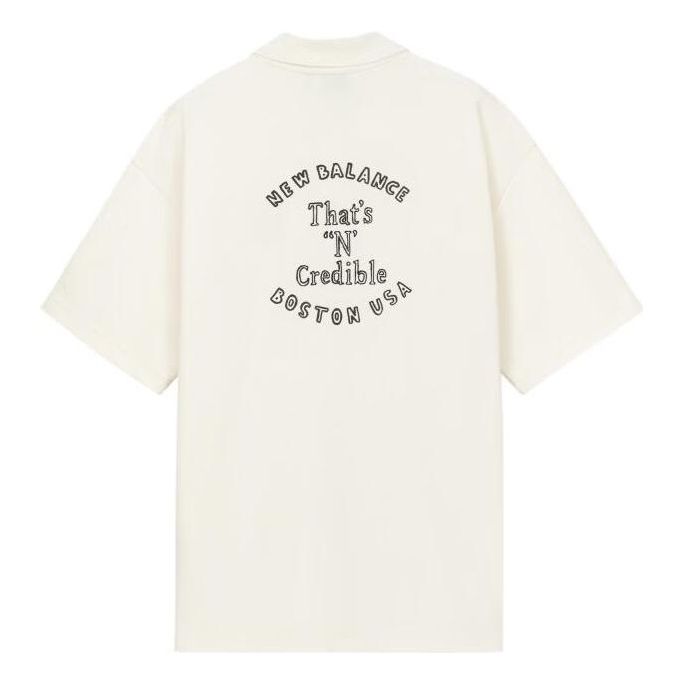 New Balance Casual Polo T-Shirt Asia Sizing 'White' 5FD26161-IV