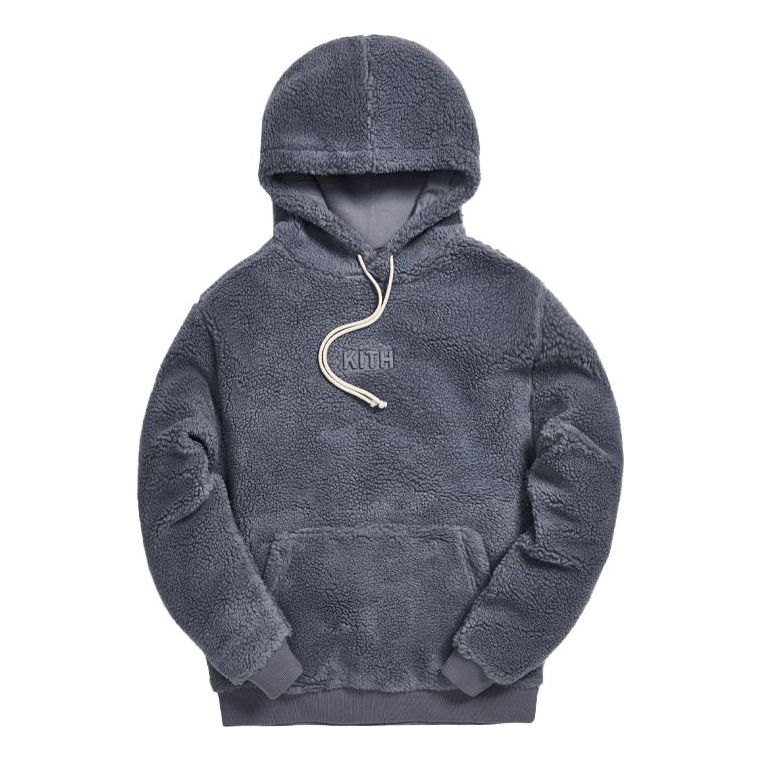 Men's KITH Sherpa Classic Logo Pattern Long Sleeves Gray KH2425-105