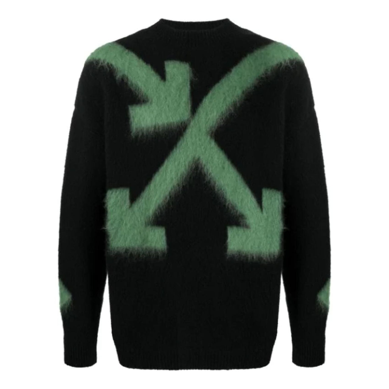 Off-White Men's SS21 Arrows Sweater Black OMHA036R21KNI0021059