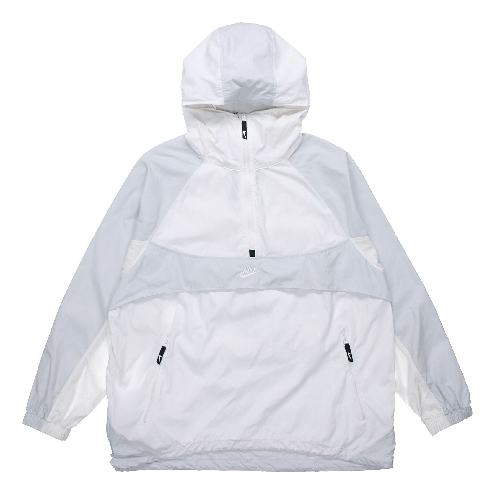 Nike Sportwear Retro Colorblock Loose Half Zipper hooded Pullover Woven Jacket White BV5386-100