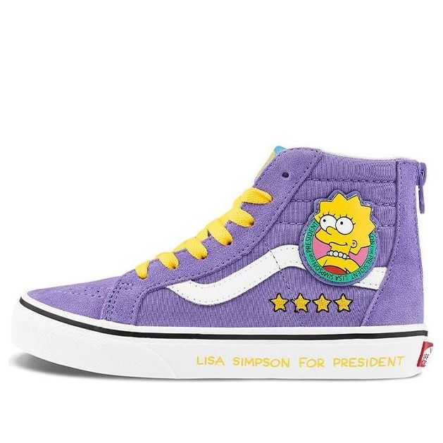 (GS) Vans The Simpsons x SK8-HI Zip Kids 'Lisa 4 Prez' VN0A4BUX17G