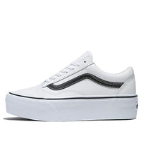 (WMNS) Vans Old Skool Stackform Leather 'White Black' VN0A7Q5MTWB