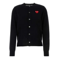 (WMNS) COMME des GARCONS PLAY FW25 Red Emblem Cardigan 'Black' AX-N007-051-1