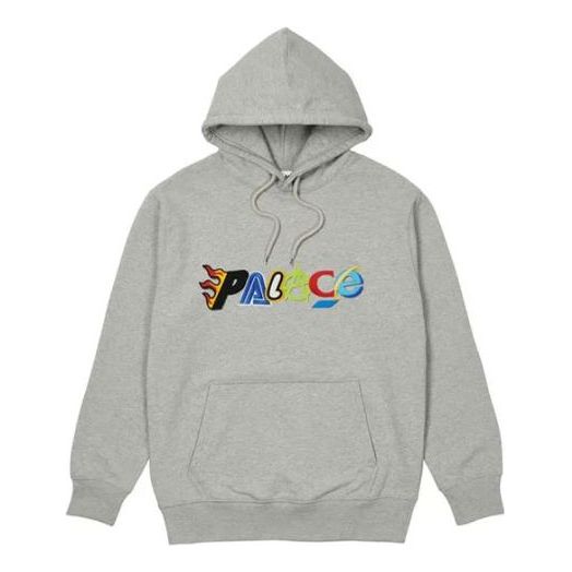 PALACE Funny Logo hooded Drawstring Unisex Gray P20CS003