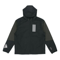 adidas WND Casual Sports hooded Windproof Jacket Black GF4023
