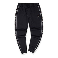 Fila Logo Knit Casual Sports Bundle Feet Long Pants Black T11M032606F-BK