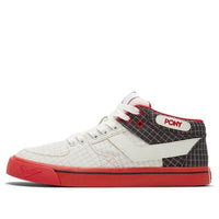 PONY ATop Skate Shoes White/Red 02M1AT04RW