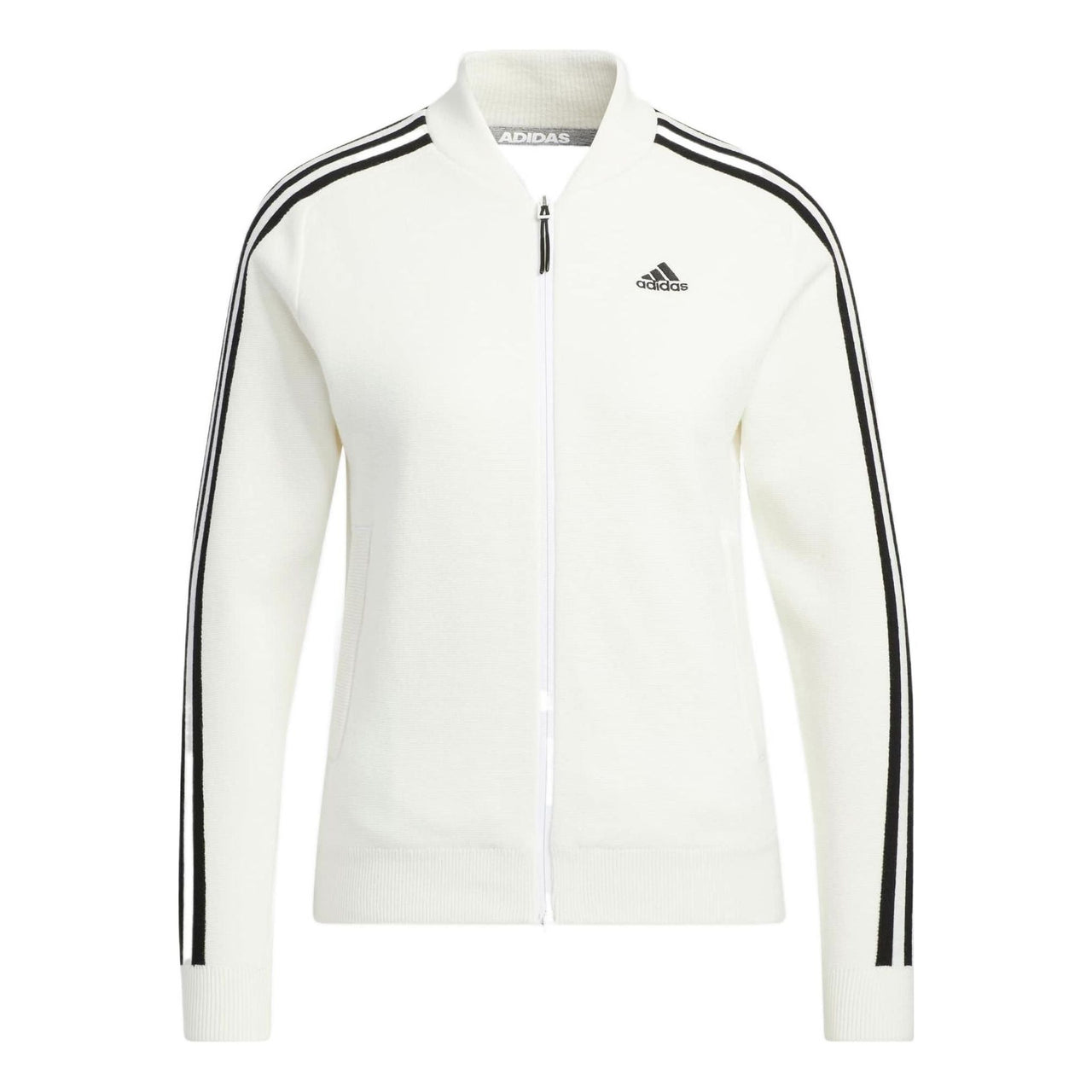 (WMNS) adidas Long-Sleeve 3-Stripes Wind.Rdy Sweater Asia Sizing 'White Black' HG8224