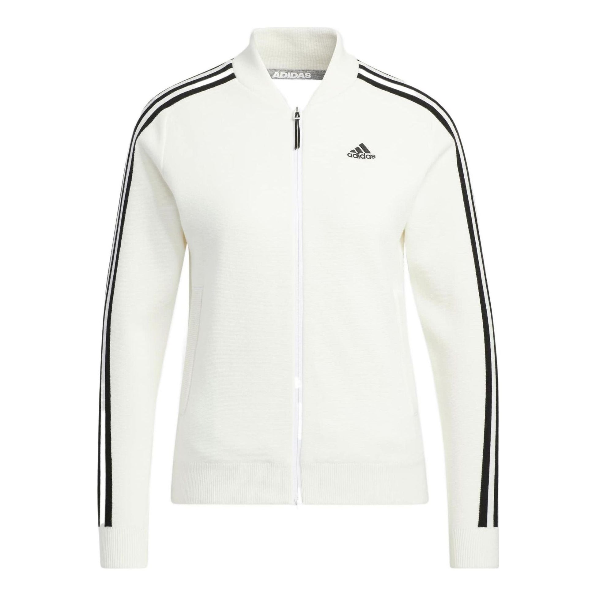 (WMNS) adidas Long-Sleeve 3-Stripes Wind.Rdy Sweater Asia Sizing 'White Black' HG8224