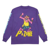 PALACE x M-Zone Crossover Small Devil Tri-Ferg Pattern Long Sleeves Purple T-Shirt P20LS015