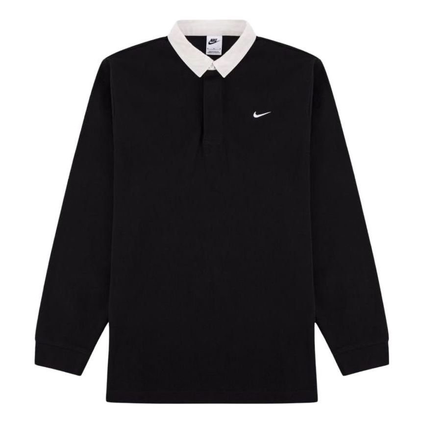 Nike Solo Swoosh Rugby Top Asia Sizing 'Black' DQ5222-010
