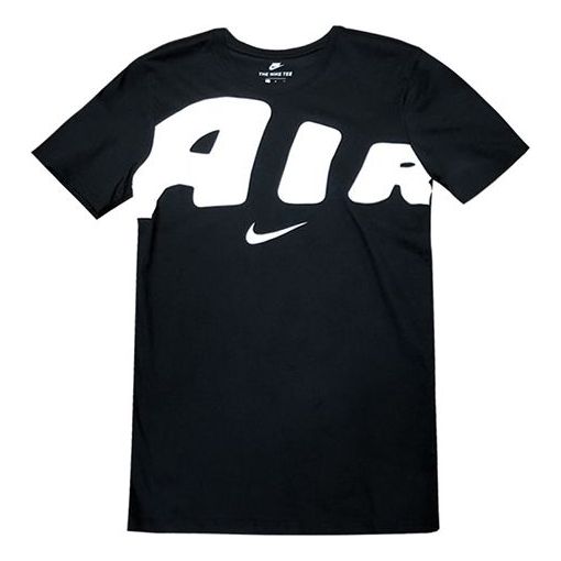 Nike Alphabet Logo Round Neck Short Sleeve Black AJ7478-010