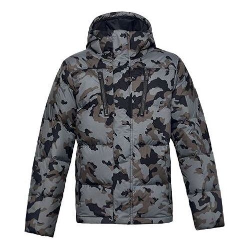 Under Armour Sportstyle Fleece Down Jacket 'Black Grey' 1355853-002