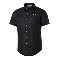 PUMA logo Short Sleeve Polo Shirt 'Black' 930045-01