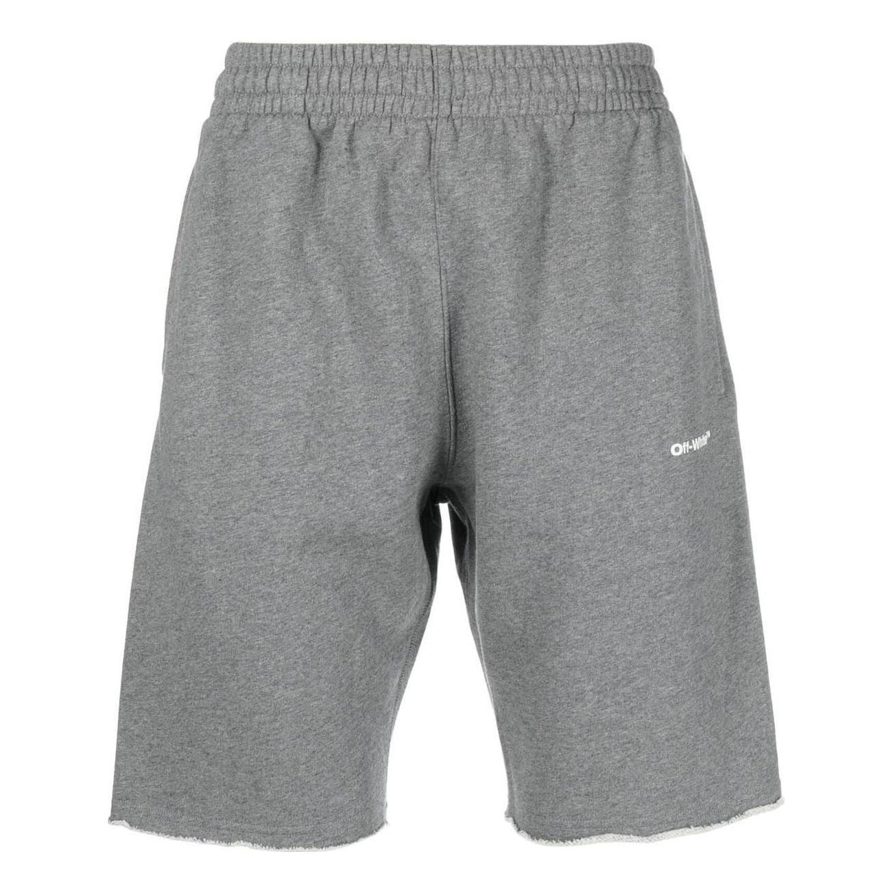 Off-White logo-print Track Shorts 'Grey' OMCI006F22FLE0060801