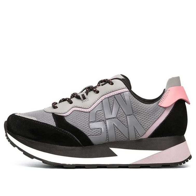 (WMNS) Skechers Low-Top Grey/Black 155492-BKMT