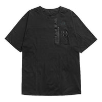 Men's THE NORTH FACE Chest Pocket Tee Sweat Absorbing Loose Short Sleeve Black 46JD-JK3