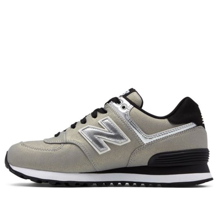 (WMNS) New Balance 574 Series Seasonal Shimmer Sneakers Silver WL574SFI