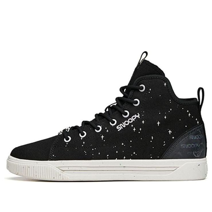 (WMNS) ANTA x Snoopy High Top Canvas Shoes 'Black White' 922138601-1