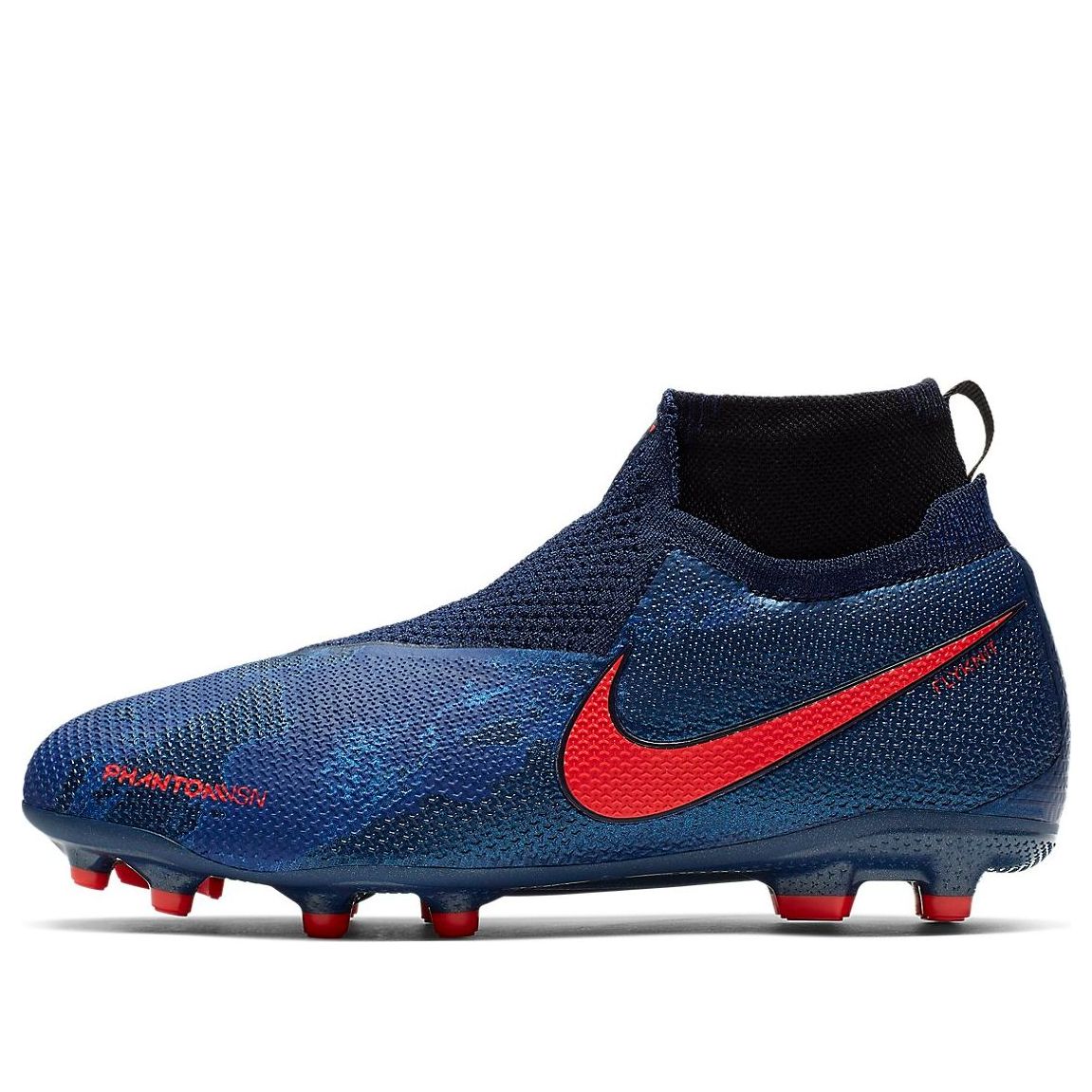 (GS) Nike Phantom Vision Elite DF FG MG 'Navy Blue Black White' AO3289-440