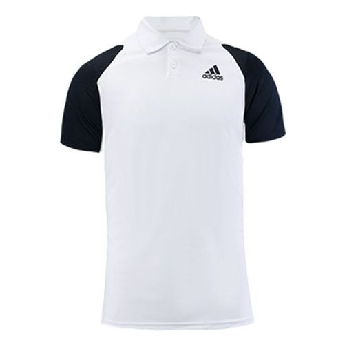 adidas Quick Dry Breathable Sports Short Sleeve Polo Shirt White H34705