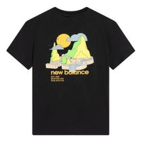 New Balance Graphic Print Tee Asia Sizing 'Black Yellow Green' AMT22366-BK