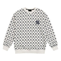 MLB New York Yankees Vintage Logo Printing Long-Sleeve Fleece Unisex White 31MTM2011-50I