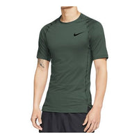 Nike Pro Logo Printing Training Quick-dry Tight Male Green Dark green BV5632-337