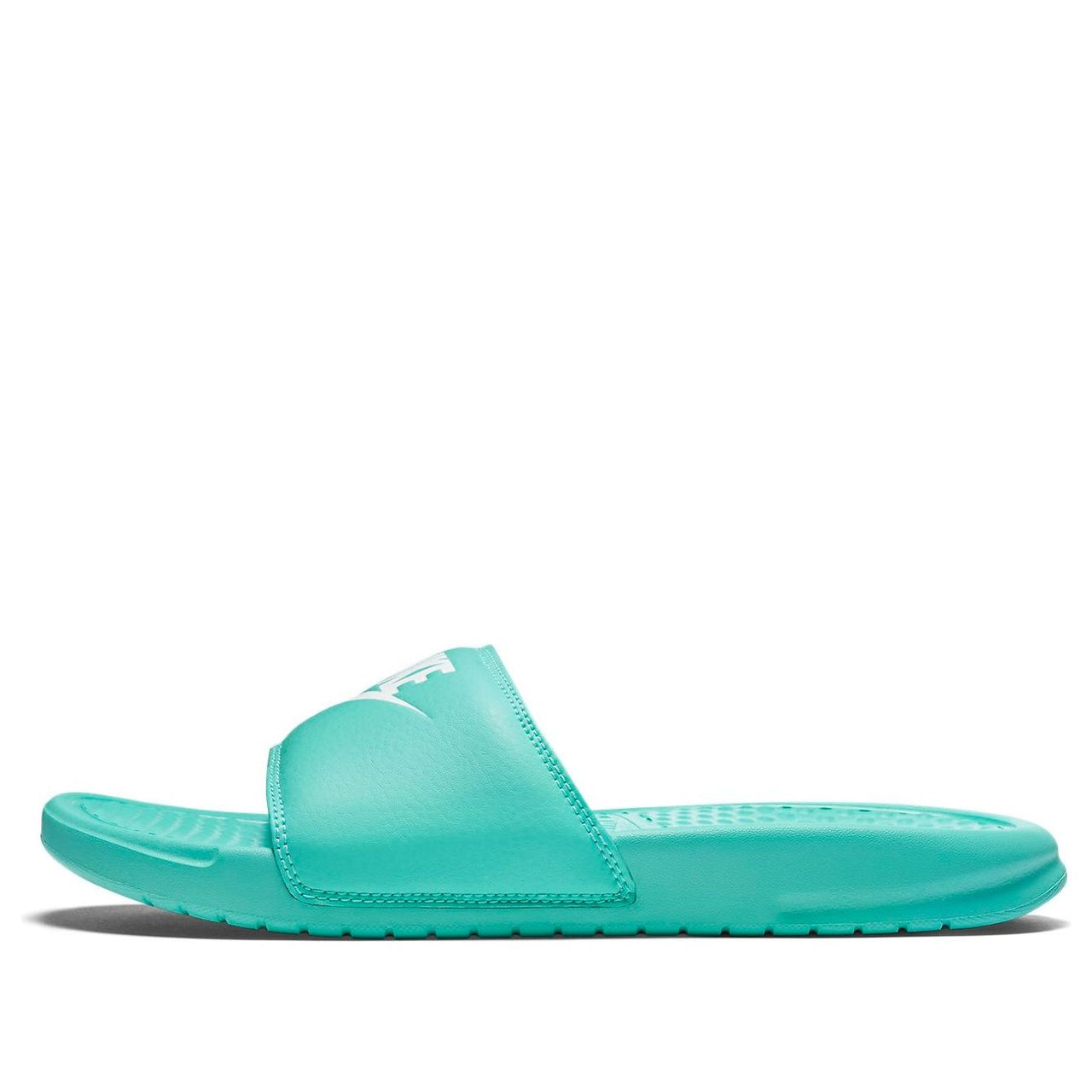 (WMNS) Nike Benassi Just Do It Green Slide Tiffany Blue 343881-314