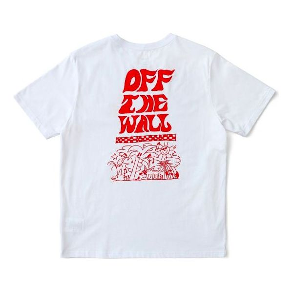 Men's Vans Art Collection Ohamking Printing Short Sleeve White VN0A4RAQWHT1