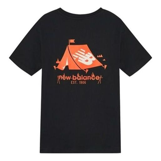 New Balance Safari Tee Asia Sizing 'Black Orange' AMT12356-BK