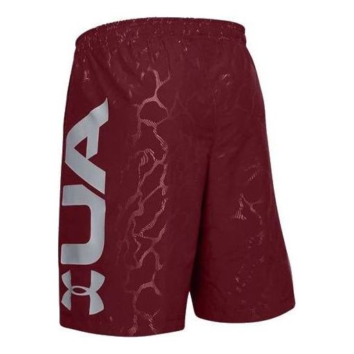 Under Armour Woven Graphic Emboss Training Shorts 'Burgundy' 1351670-615
