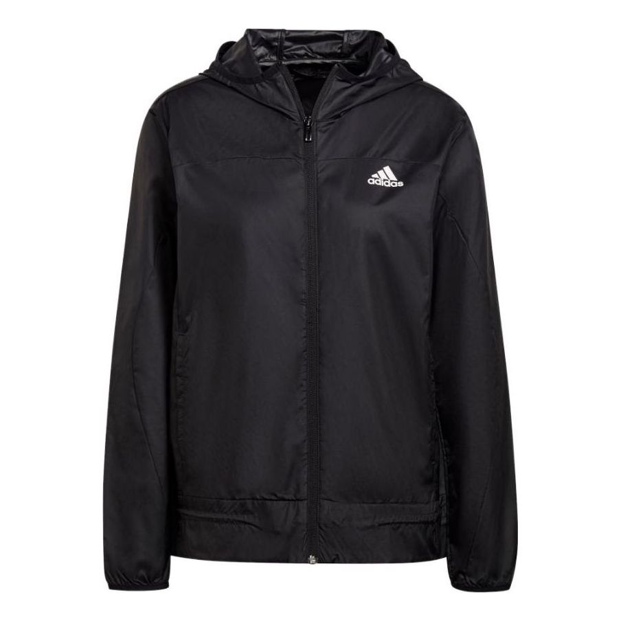 (WMNS) adidas AEROREADY Logo Running Windbreaker Asia Sizing 'Black' HD9340