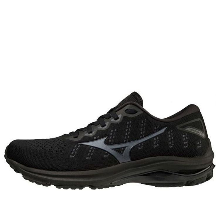 Mizuno Wave Rider 25 Waveknit 'Black Dark Grey' J1GC217515